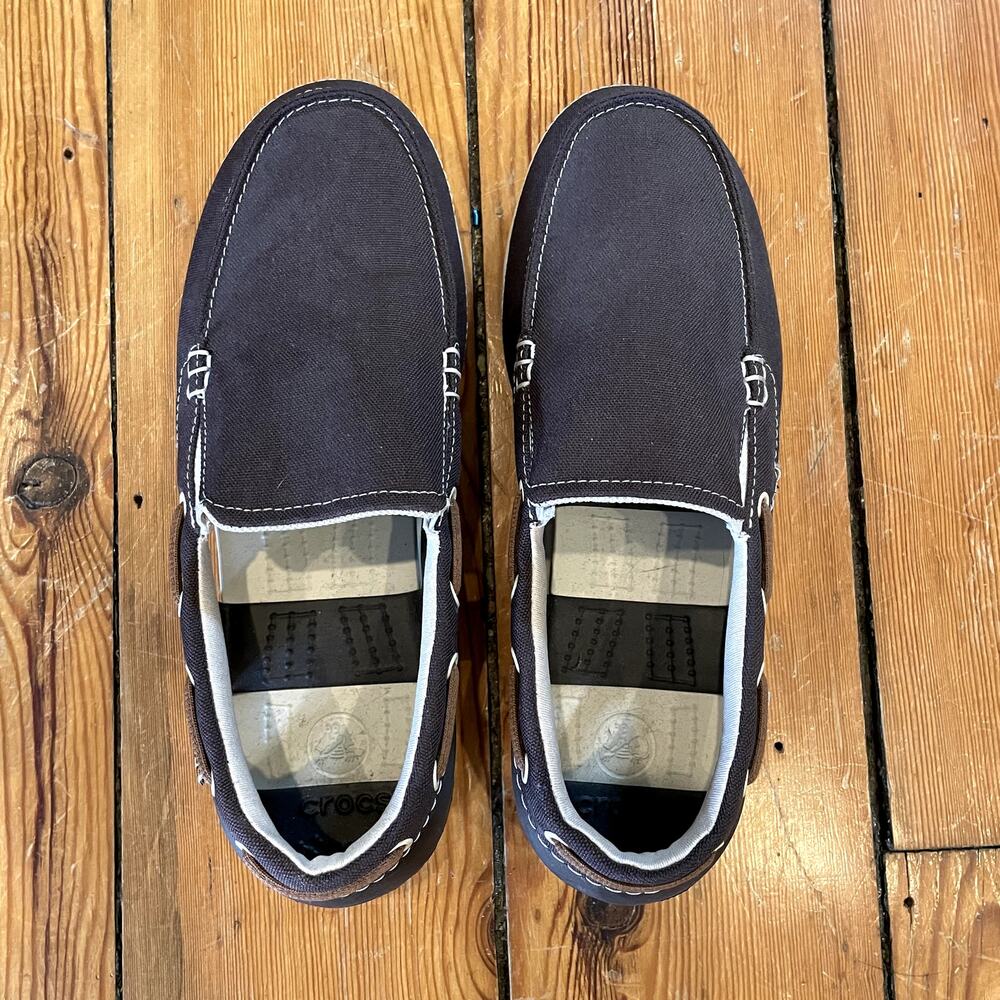 Crocs SlipOn Canvas Loafers Shoes Mens Size 8 Beach Preppy